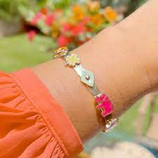 Bracelete Símbolos/Semijoia