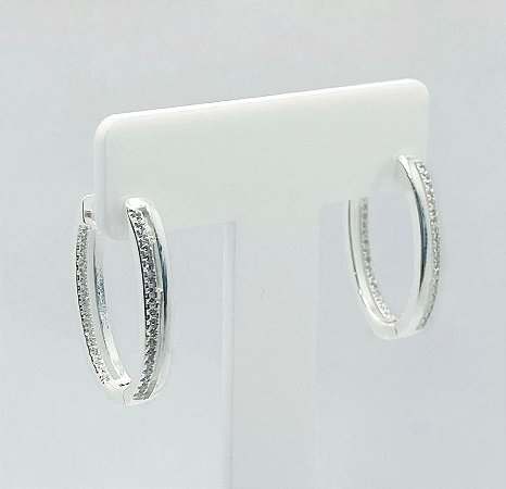 Argola Oval Duas Fileiras
