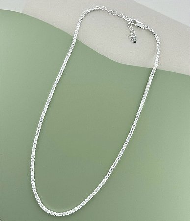 Colar Choker Riviera 40cm/2mm