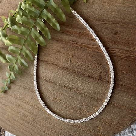 Colar Choker Riviera 40cm/3,5mm