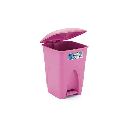 Lixeira Infantil Rosa 17 Litros com Pedal Injeplastec