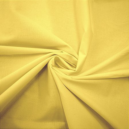 Tecido Tricoline Liso Amarelo gema - Peripan - 50 x 150 cm
