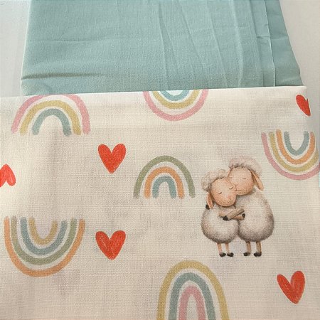 KIT 147 - 2 PEÇAS - (COM PERCAL) - CADA PEÇA MEDE 35 CM X 150 CM