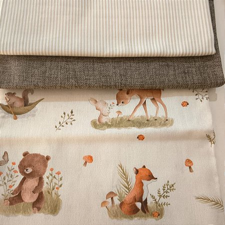 KIT 161 - 3 PEÇAS - (Com Fio tinto) - CADA PEÇA MEDE 25 CM X 150 CM