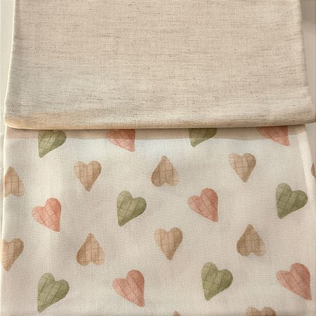 KIT 178 - 2 PEÇAS -(Linho + Digital)- CADA PEÇA MEDE 25 CM X 150 CM