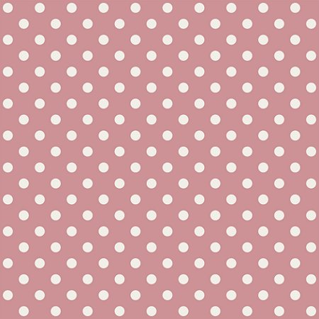 Tecido Tricoline Poá Bola Média Bege Fundo Rosa Chá (5 mm)- Peripan - 50 x 150 cm