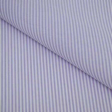 Tecido Tricoline - Listrado Fio Tinto Don Juan  Lilás  (1,5 mm) - Tecidos Caldeira - 50 x 150 cm