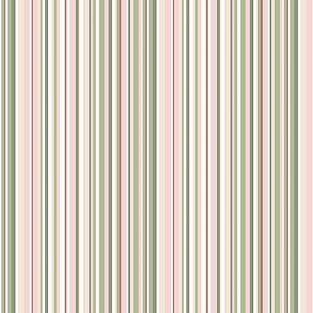 Tecido Tricoline Listrado Rosa e Verde  - Fuxicos e Fricotes - 50 x 150 cm