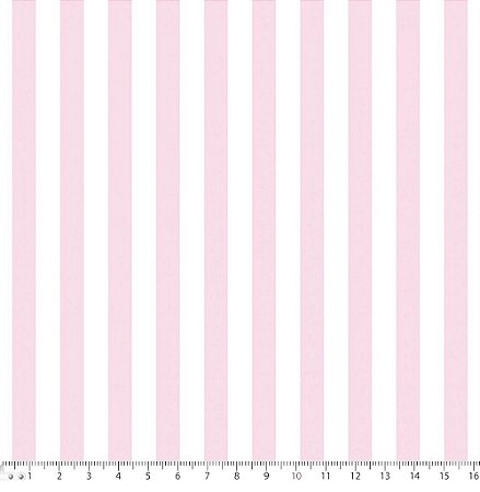 Tecido Tricoline Listrado Rosa Claro (8 mm) - Peripan - 50 x 150 cm