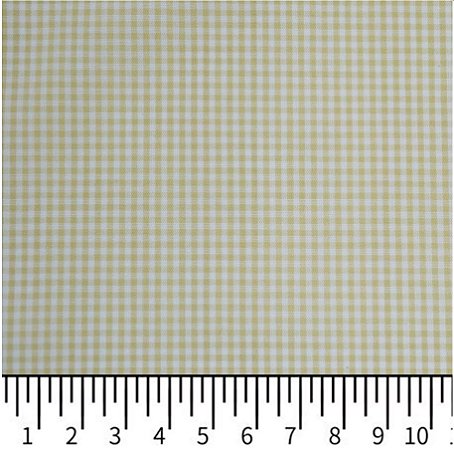Tecido Tricoline - Xadrez (1,5 mm) Fio Tinto Don Juan Bege  - Tecidos Caldeira - 50 x 150 cm