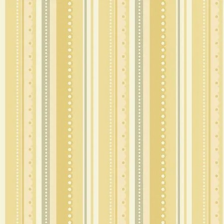Tecido Tricoline Listrado First Toys Amarelo - Fuxicos e Fricotes - 50 x 150 cm