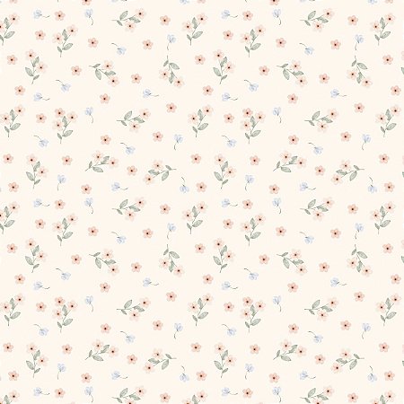 Tecido Tricoline Digital Floral Florisbella  - Peripan - 50 x 150 cm