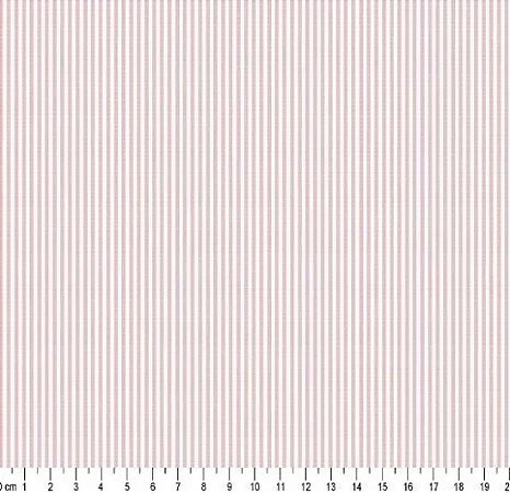 Tecido Tricoline - Listrado Fio Tinto Don Juan Rosê (1,5 mm) - Tecidos Caldeira - 50 x 150 cm