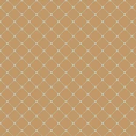 Tecido Tricoline Geométrico Treliçado Caramelo  - Fuxicos e Fricotes - 50 x 150 cm