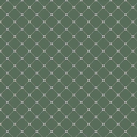 Tecido Tricoline Geométrico Treliçado Verde Musgo  - Fuxicos e Fricotes - 50 x 150 cm