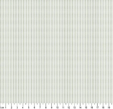 Tecido Tricoline - Listrado Fio Tinto Don Juan Verde Malva (1,5  mm) - Tecidos Caldeira - 50 x 150 cm