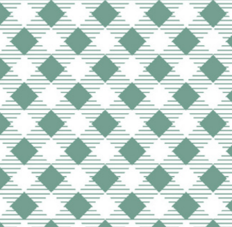 Tecido Tricoline Xadrez Diagonal Verde Mineral - Teksana - 50 x 150 cm