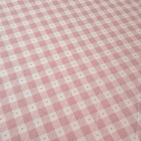 Tecido Tricoline Xadrez Diagonal Colorê Rosa (6 mm) - Tecidos Caldeira - 50 x 150 cm