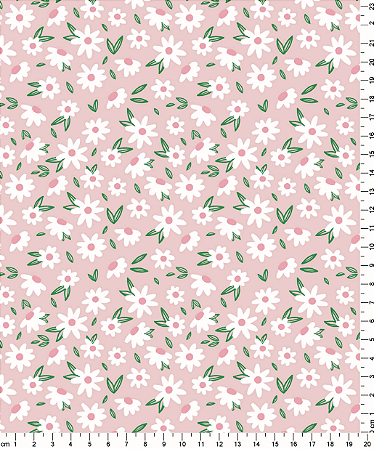 Tecido Tricoline Margaridas - Coleção Colorê - Tecidos Caldeira - 50 x 150 cm