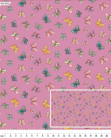 Tecido Tricoline Digital Borboletas Aleluia das Cores - Coleção Lúdica - Tecidos Caldeira - 50 x 150 cm