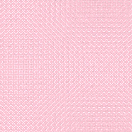 Tecido Tricoline Mini Vitral Rosa - Aurora - Peripan - 50 x 150 cm