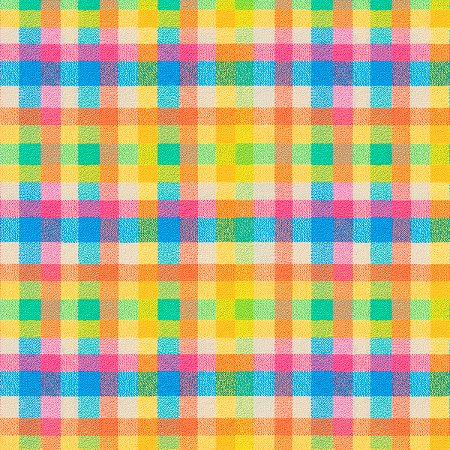 Tecido Tricoline Xadrez Colorido - Peripan - 50 x 150 cm