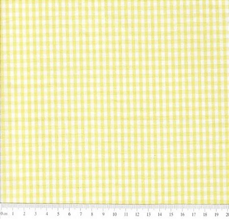 Tecido Tricoline Xadrez (3 mm) Fio Tinto Amarelo - Tecidos Caldeira - 50 x 150 cm