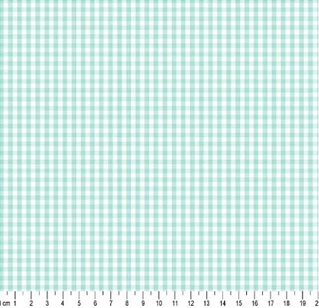 Tecido Tricoline Xadrez Fio Tinto (3 mm) Verde Água - TC - 50 x 150 cm