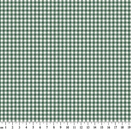 Tecido Tricoline Xadrez Fio Tinto (3 mm) Verde Musgo - TC - 50 x 150 cm
