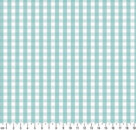 Tecido Tricoline Xadrez Fio Tinto (5 mm) Azul Celeste - TC - 50 x 150 cm