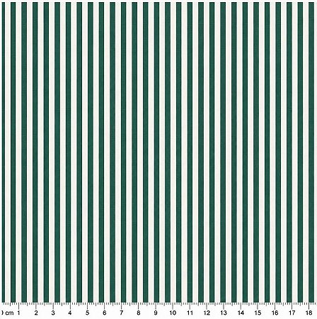 Tecido Tricoline Listrado Fio Tinto (3,0 mm) Verde Musgo - TC - 50 x 150 cm