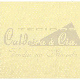 Tecido Tricoline Mini Poá Amarelo Bebê - Tecidos Caldeira - 50 x 150 cm