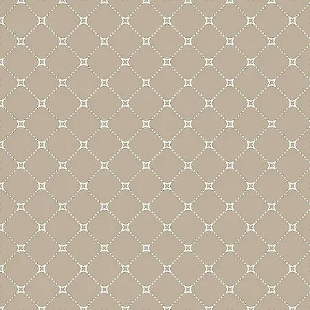 Tecido Tricoline Geométrico Treliçado Bege - Fuxicos e Fricotes - 50 x 150 cm