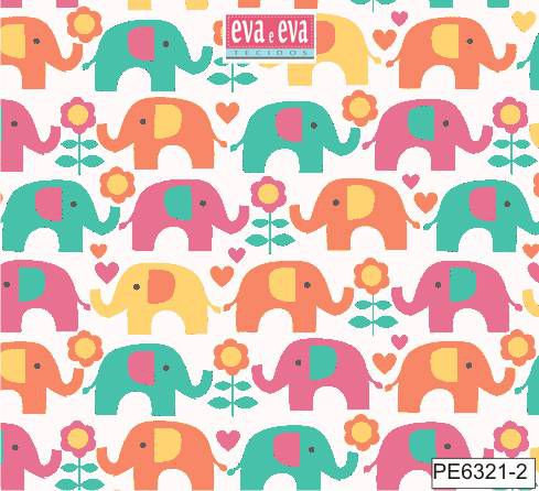 Elefantinho fundo Creme - Eva e Eva - 50 x 150 cm