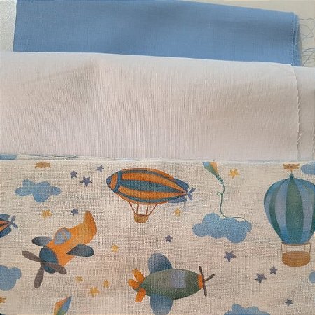 KIT 17 - 3 PEÇAS - (Com Percal) - CADA PEÇA MEDE 15 CM X 150 CM
