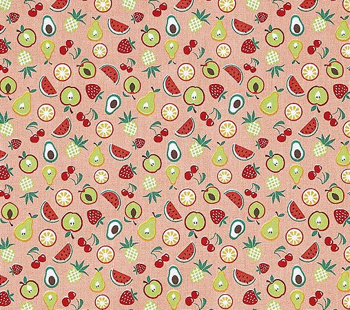 Tecido Tricoline Mini Salada de Frutas  - Tecidos Dohler - 50 x 150 cm