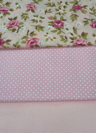 KIT 103 - 3 PEÇAS - (Com percal)- CADA PEÇA MEDE 20 CM X 150 CM