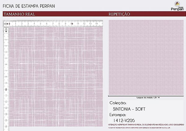 Tecido Tricoline Tramas Rabisco Rosa (Nova Versão) - Peripan - 50 x 150 cm