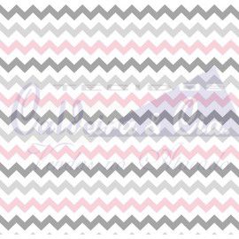 Tecido Tricoline Chevron Zarah Rosa Claro - Tecidos Caldeira - 50 x 150 cm