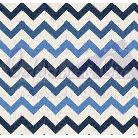 Tecido Tricoline Chevron Nara Marinho - Tecidos Caldeira - 50 x 150 cm