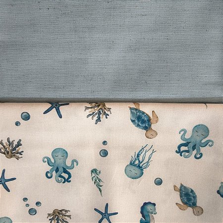 KIT 125 - 2 PEÇAS -(Com Linho leve e digital) - CADA PEÇA MEDE 25 CM X 150 CM