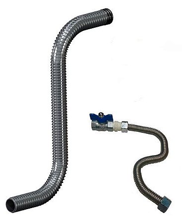 Kit Instalação Flexível Inox 304 - 2” P/Gerador de vapor de 15,18,24 e 27 kw   - Sodramar