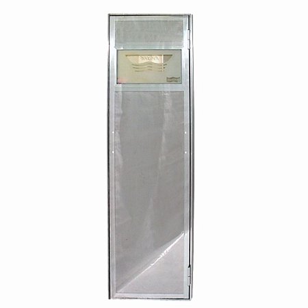 Porta de Aço Inox P/ Saunas 0,57x1,90 mt Estrutura em alumínio  aço inox C/ batente   - SODRAMAR