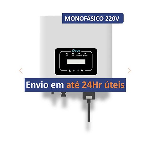 INVERSOR -  DEYE 3KW MONOFASICO 220V 1MPPT - SUN-3K-G FOTOVOLTAICO
