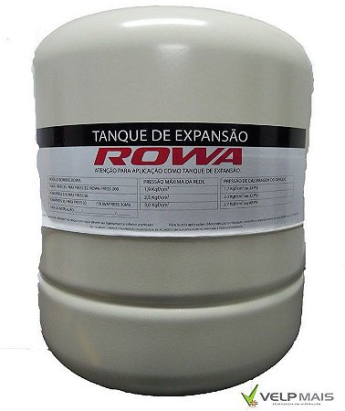 Vaso de Expansão 60 litros ROWA - VERTICAL - AÇO CARBONO