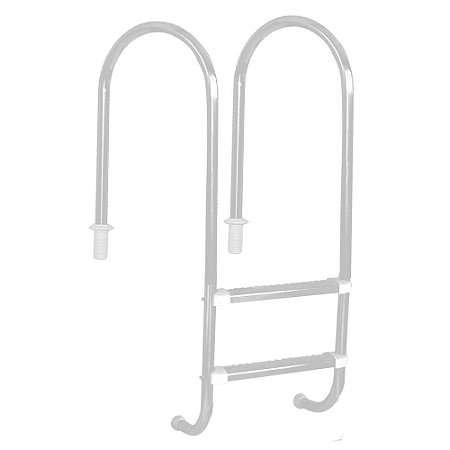 Escada Tradicional 1.1/2”  - 2 Degraus Anatômicos  Inox 304- Plástico- SODRAMAR