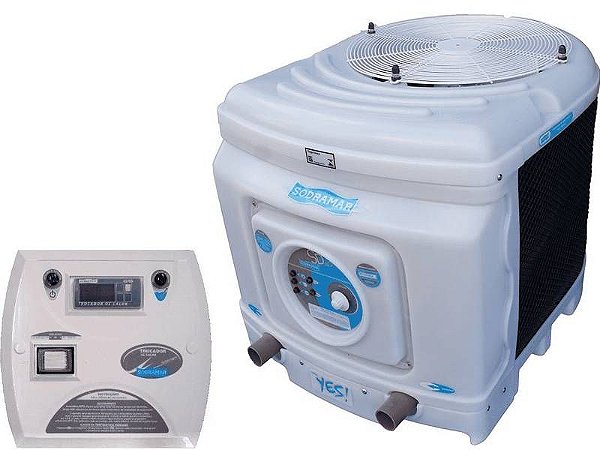 Trocador de Calor Yes - SD-80 Luxo ( TRI 220v ) - P/Piscinas 60hz - Condensador Titânio - SODRAMAR