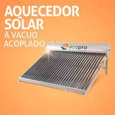 Aquecedor Solar Acoplado - 30 tubos 350 LITROS  AÇO 304 GOLD - ECOPRO