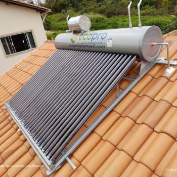 Aquecedor Solar Acoplado - 36 tubos 420 LITROS AÇO 304 GOLD - ECOPRO