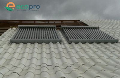 Aquecedor Solar Vácuo Modular - 15 tubos INOX 304 ECOPRO C/ Inclinação
